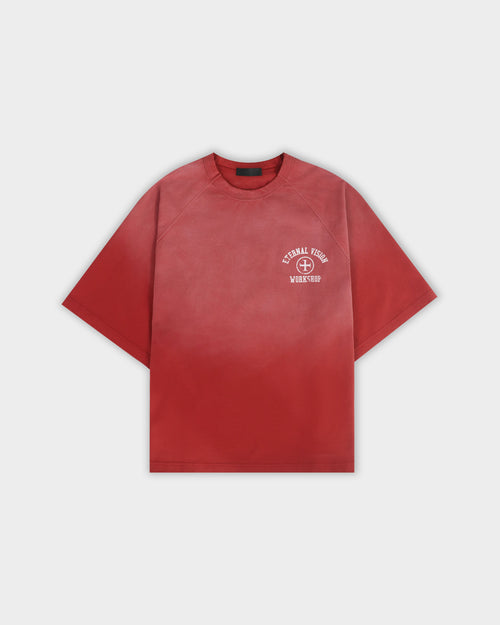 "WORKSHOP” WASHED RAGLAN T-SHIRT