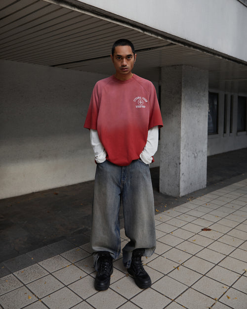 "WORKSHOP” WASHED RAGLAN T-SHIRT